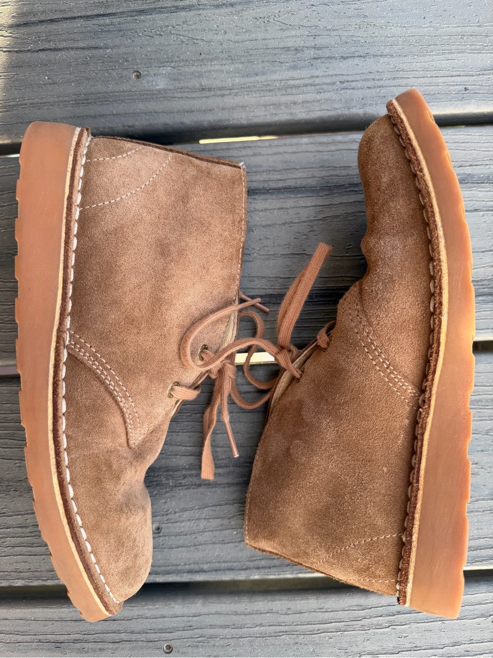 L.L. Bean Women's Brown Suede Lace-Up Ankle Booties